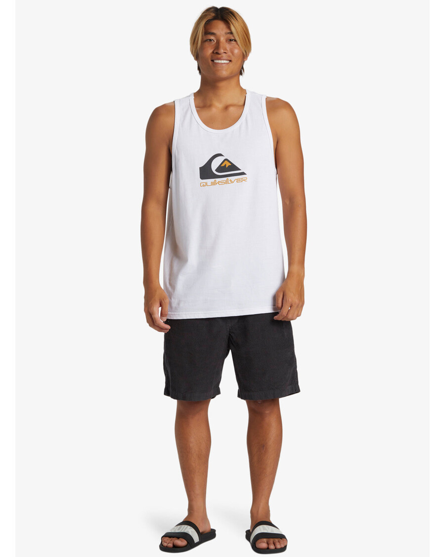 Quik Silver Comp Logo Tank - White