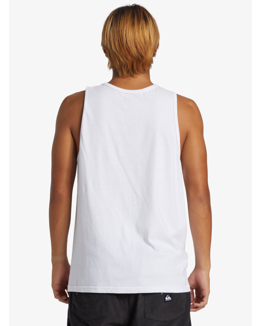 Quik Silver Comp Logo Tank - White