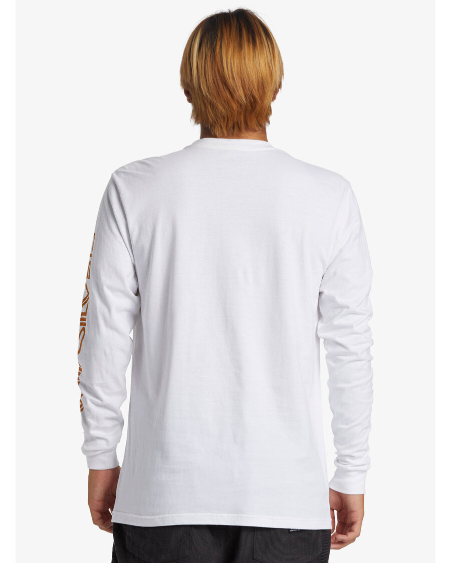 куиксилвер цомп лого мајица дугих рукава - бела