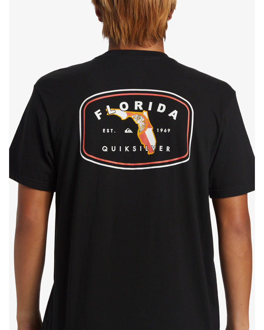 Camiseta Quik Prata Estado Da Flórida - Preta