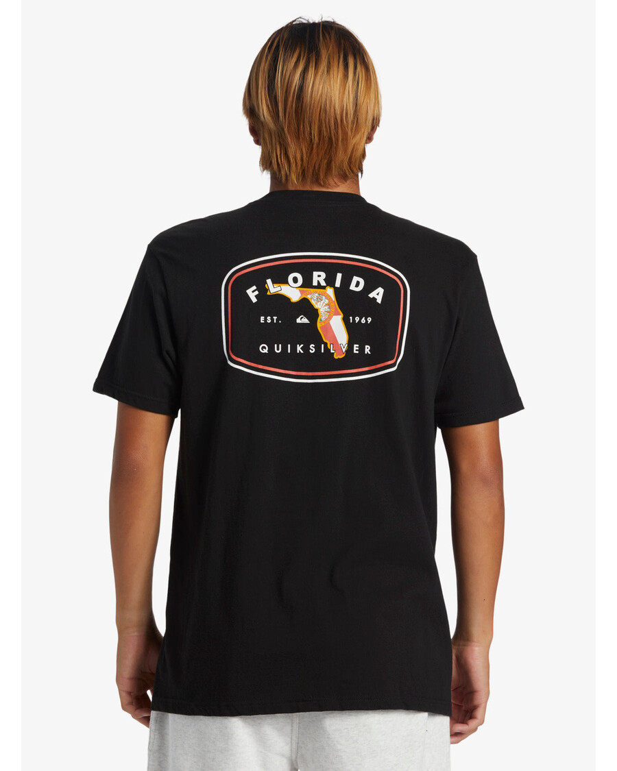 Camiseta Quik Prata Estado Da Flórida - Preta