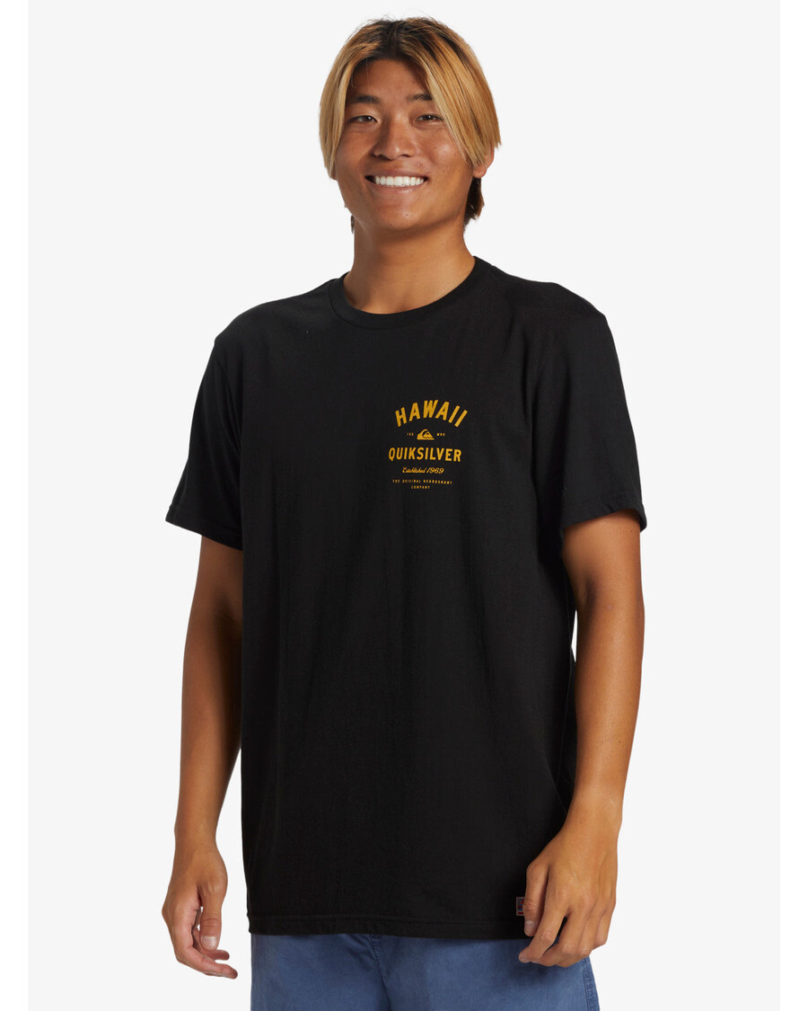 куиксилвер хаваии бадге мајица - црна