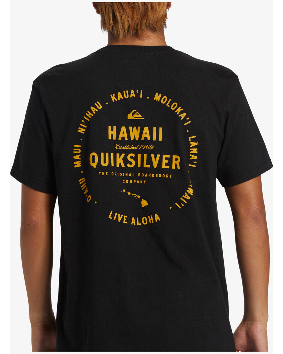куиксилвер хаваии бадге мајица - црна