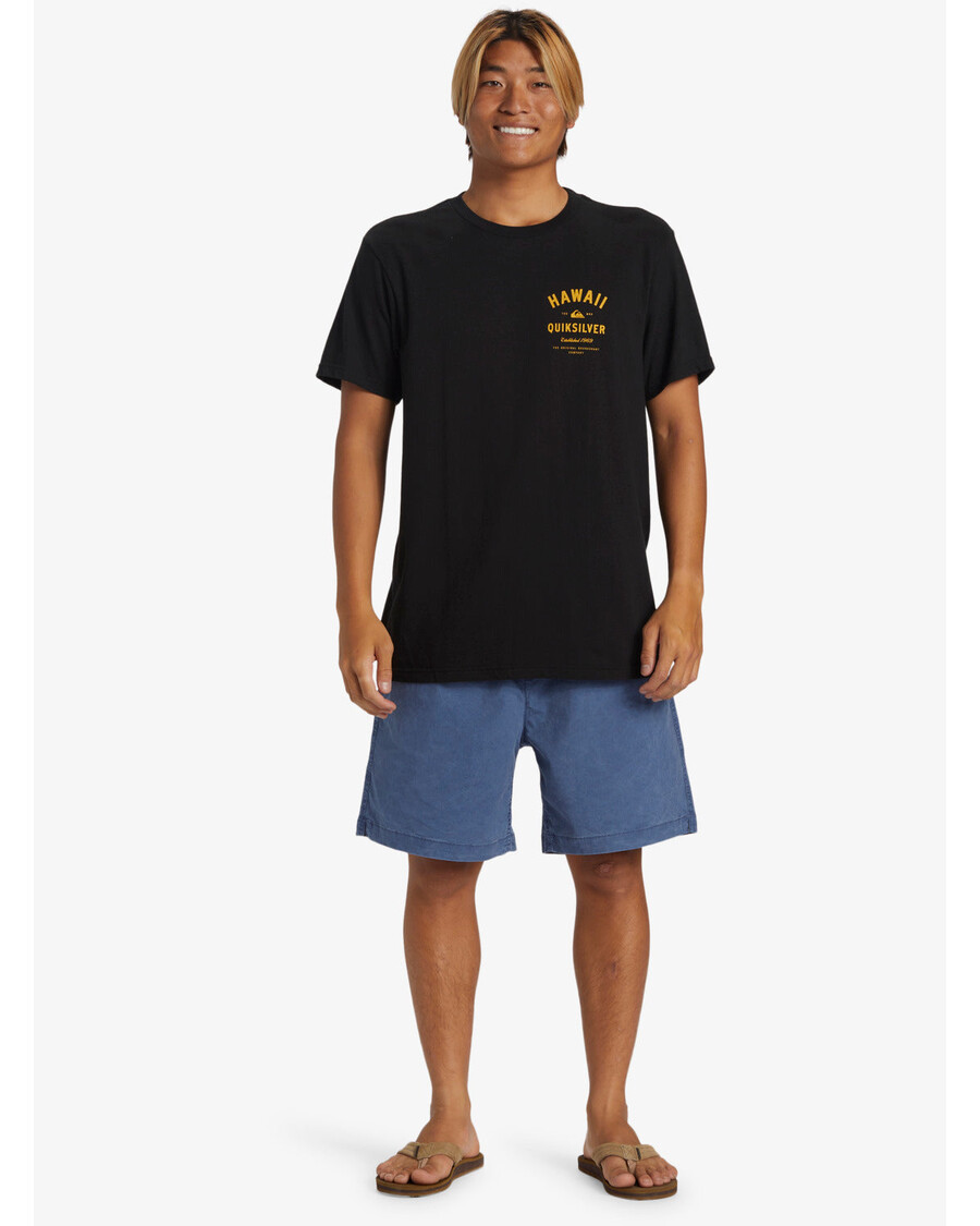 куиксилвер хаваии бадге мајица - црна