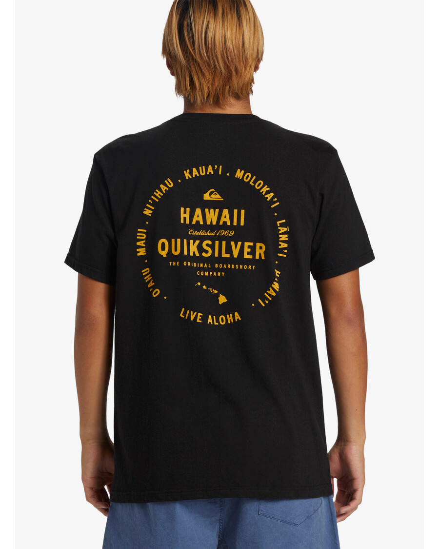 куиксилвер хаваии бадге мајица - црна