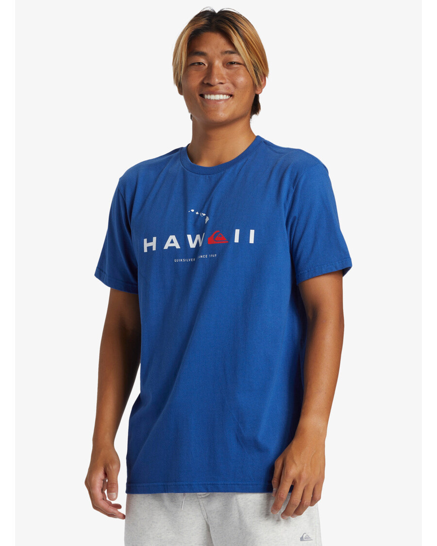 T-shirt Quiksilver Hawaii State Of Mind - μπλε του Μονακό