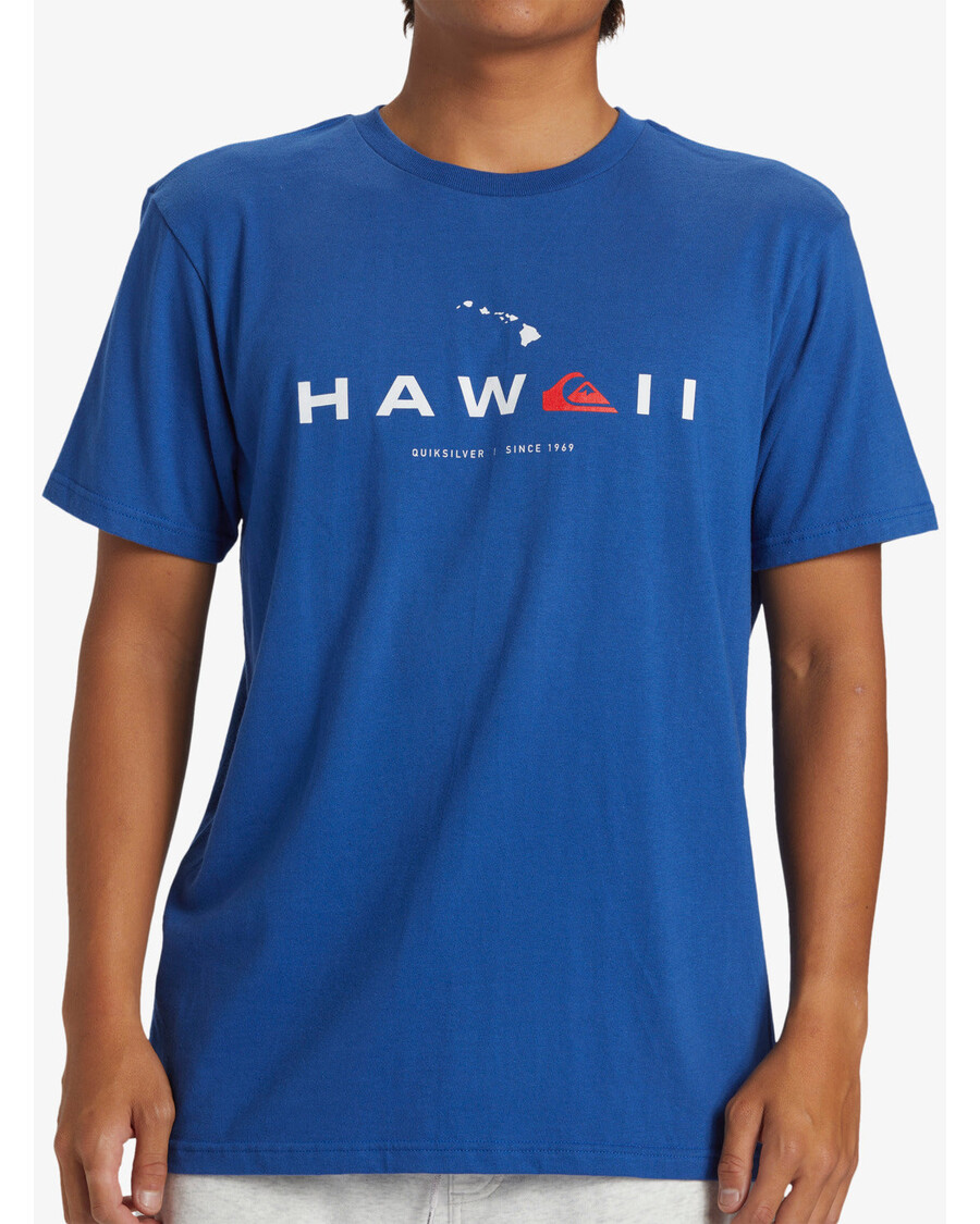 T-shirt Quiksilver Hawaii State Of Mind - μπλε του Μονακό