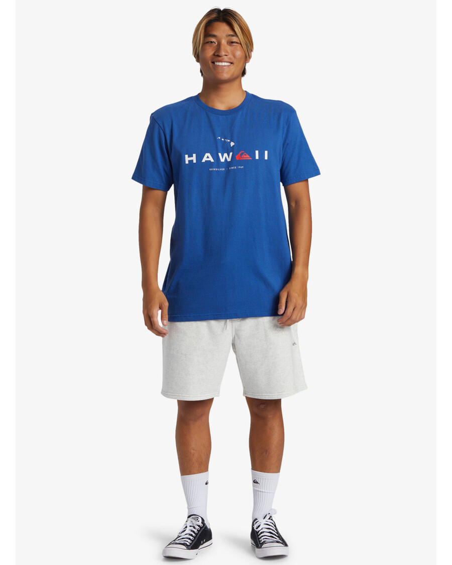 T-shirt Quiksilver Hawaii State Of Mind - μπλε του Μονακό