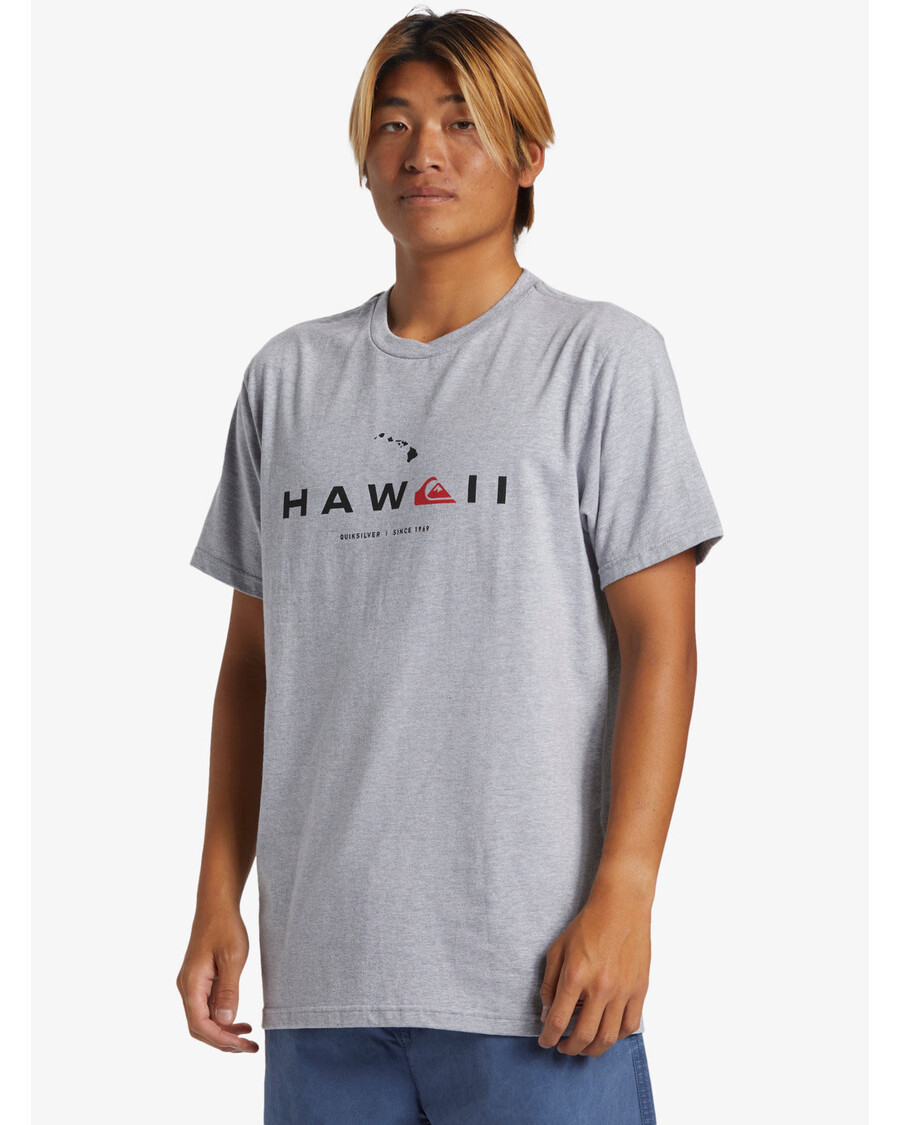 Quik Silver Hawaii State Of Mind T-Shirt - Athletic Heather