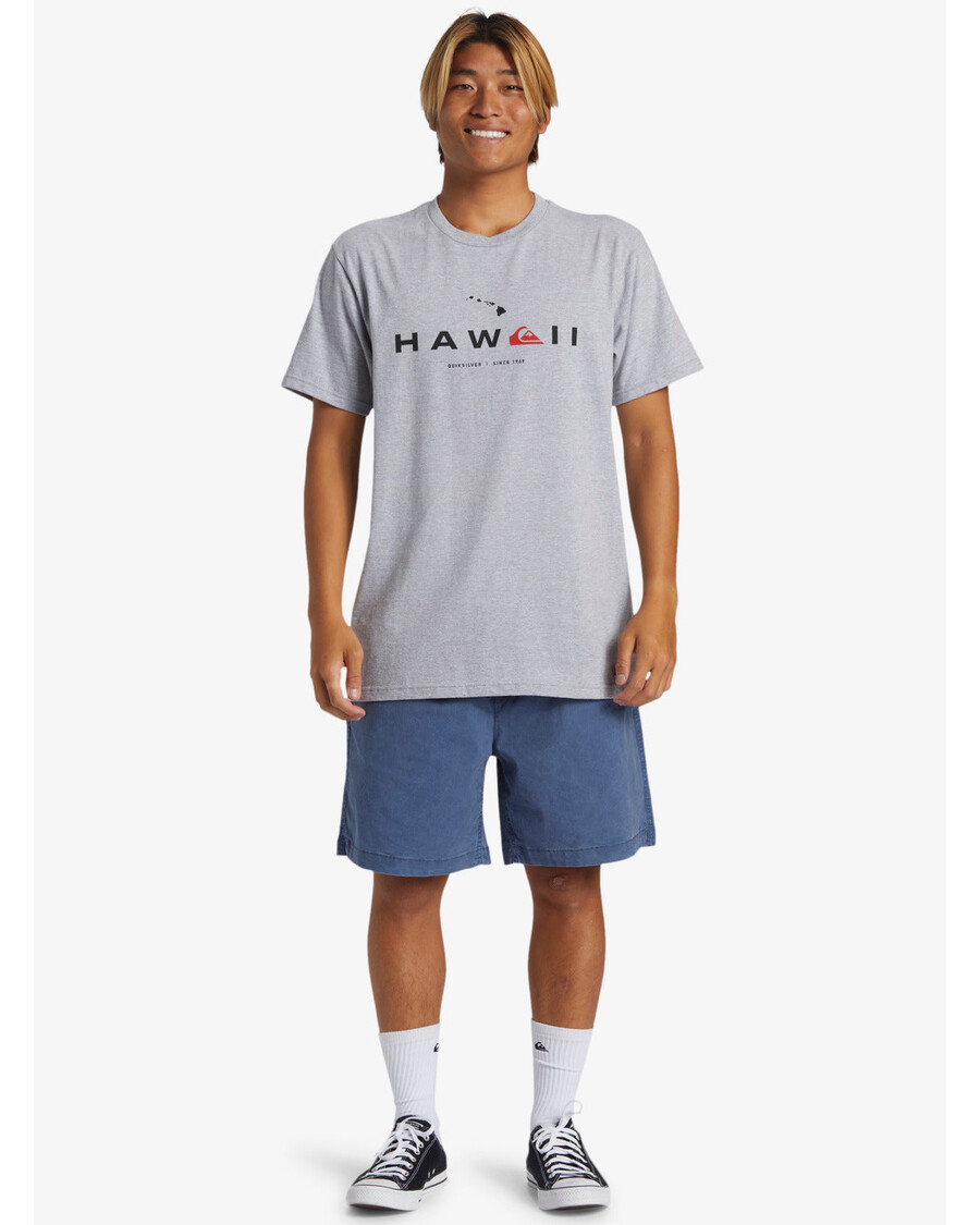 Quik Silver Hawaii State Of Mind T-Shirt - Athletic Heather
