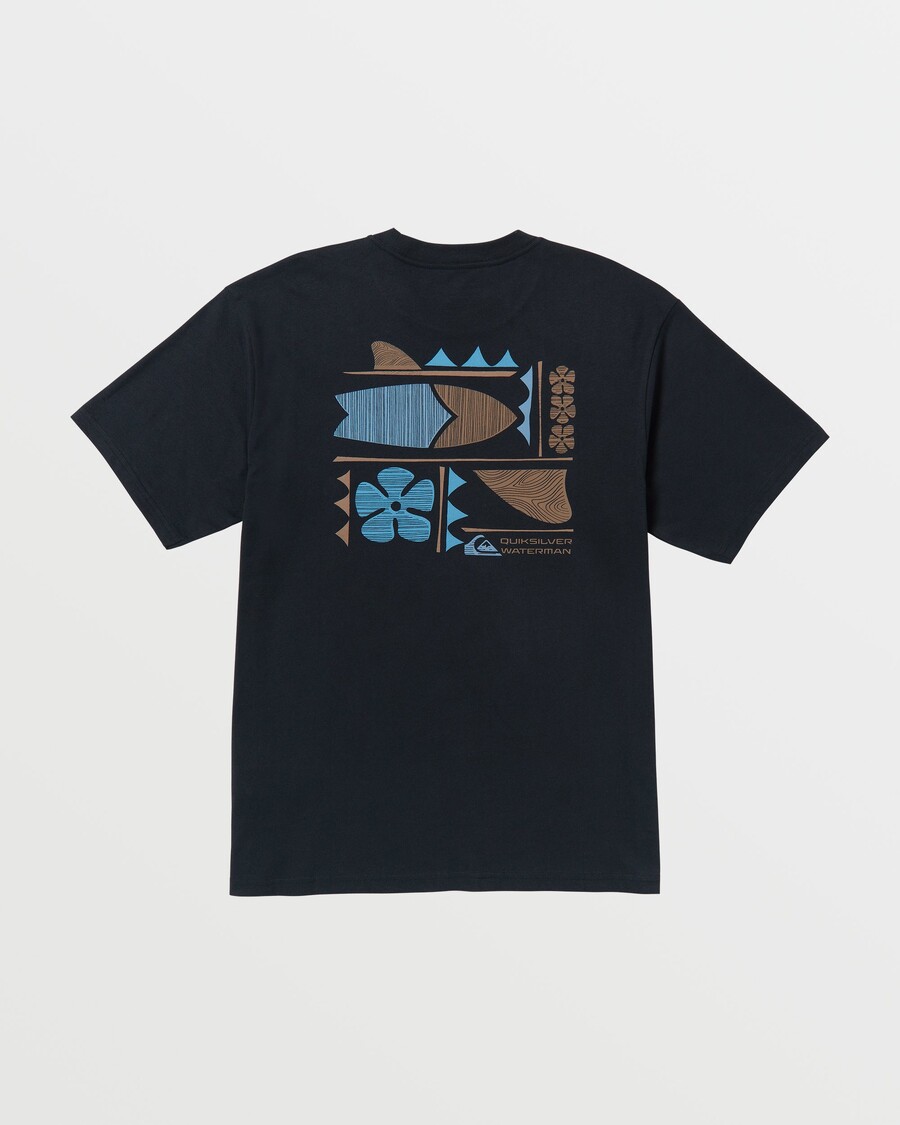 T-shirt Quiksilver Waterman Builder Board - μαύρο