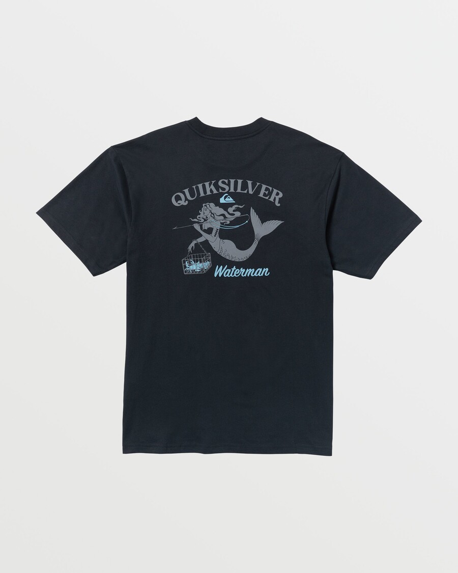 Quiksilver Waterman Mer παρθενικό μπλουζάκι - μαύρο