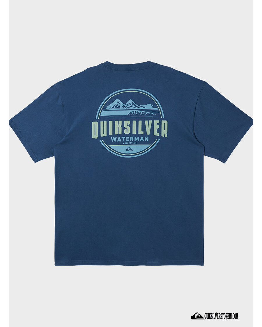 T-shirt Quiksilver Waterman Seas Of Time - μπλε σημαία