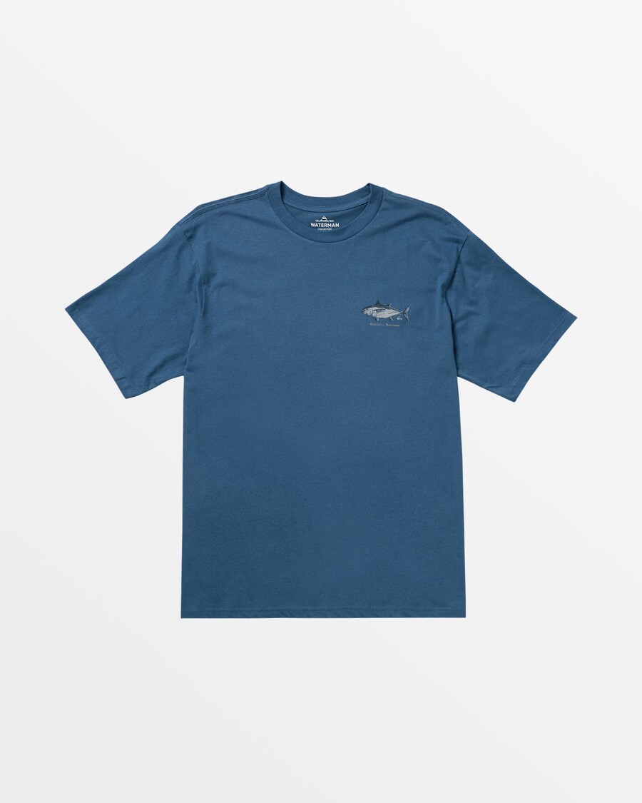T-shirt Quiksilver Waterman Time Tuna - σημαία μπλε
