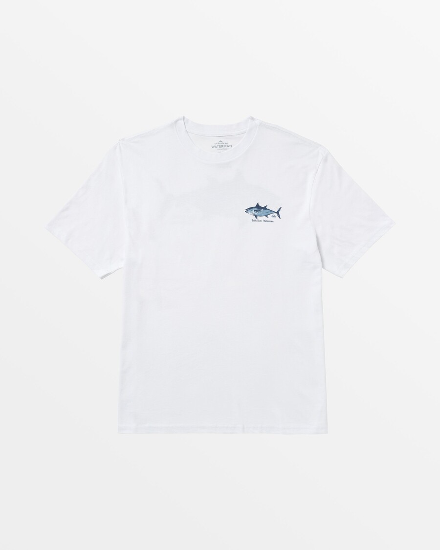 T-shirt Quiksilver Waterman Tuna Time - λευκό