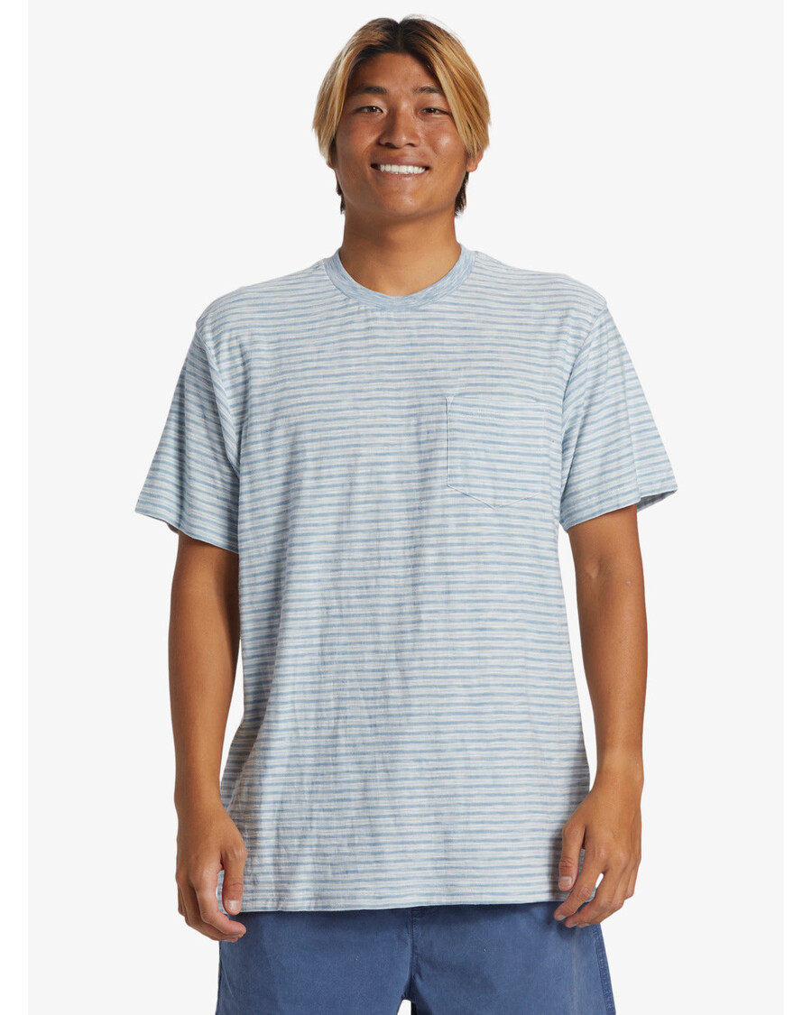 Quik ασημί Kentin κοντομάνικο τσεπάκι Crew λαιμόκοψη - μπλε σκιά Kentin Ss