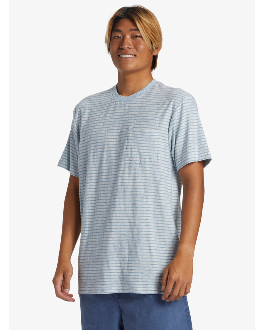 Quik ασημί Kentin κοντομάνικο τσεπάκι Crew λαιμόκοψη - μπλε σκιά Kentin Ss