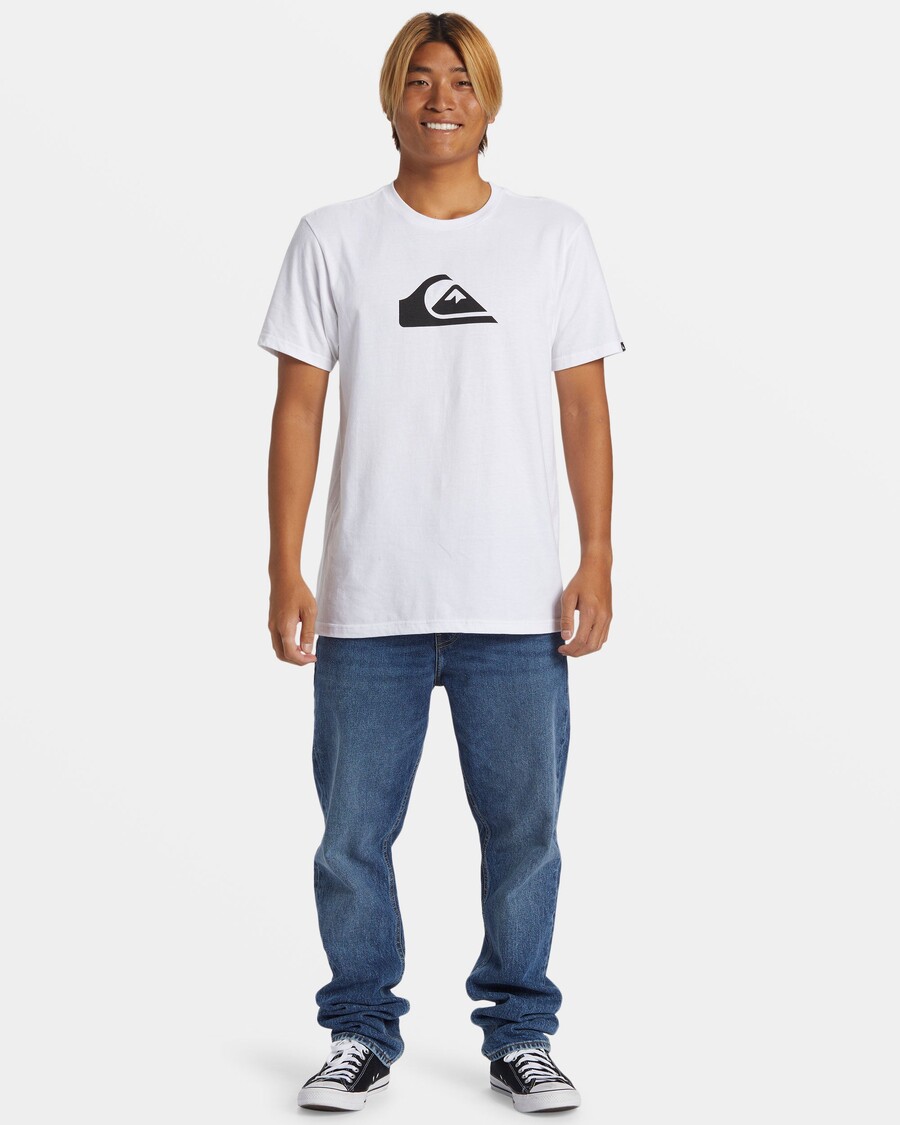 Quiksilver Comp -logollinen T-paita - Valkoinen