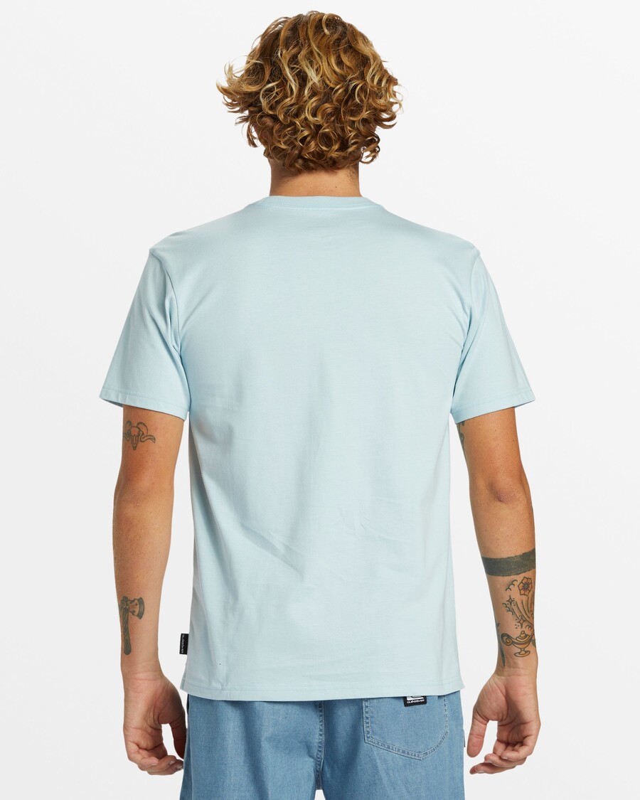 Quik Silver Speedy Script T-Shirt - Winter Sky