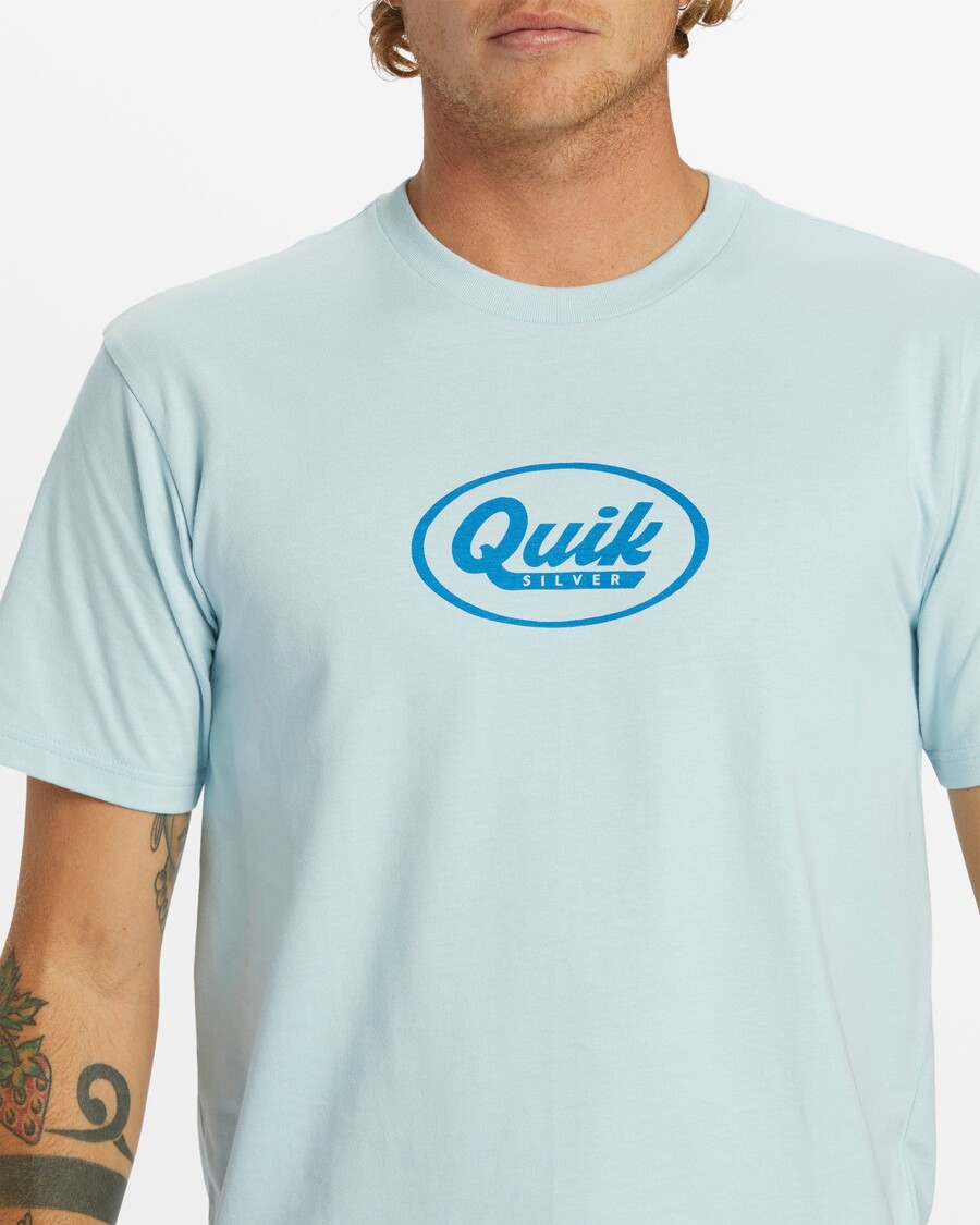 Quik Silver Speedy Script T-Shirt - Winter Sky