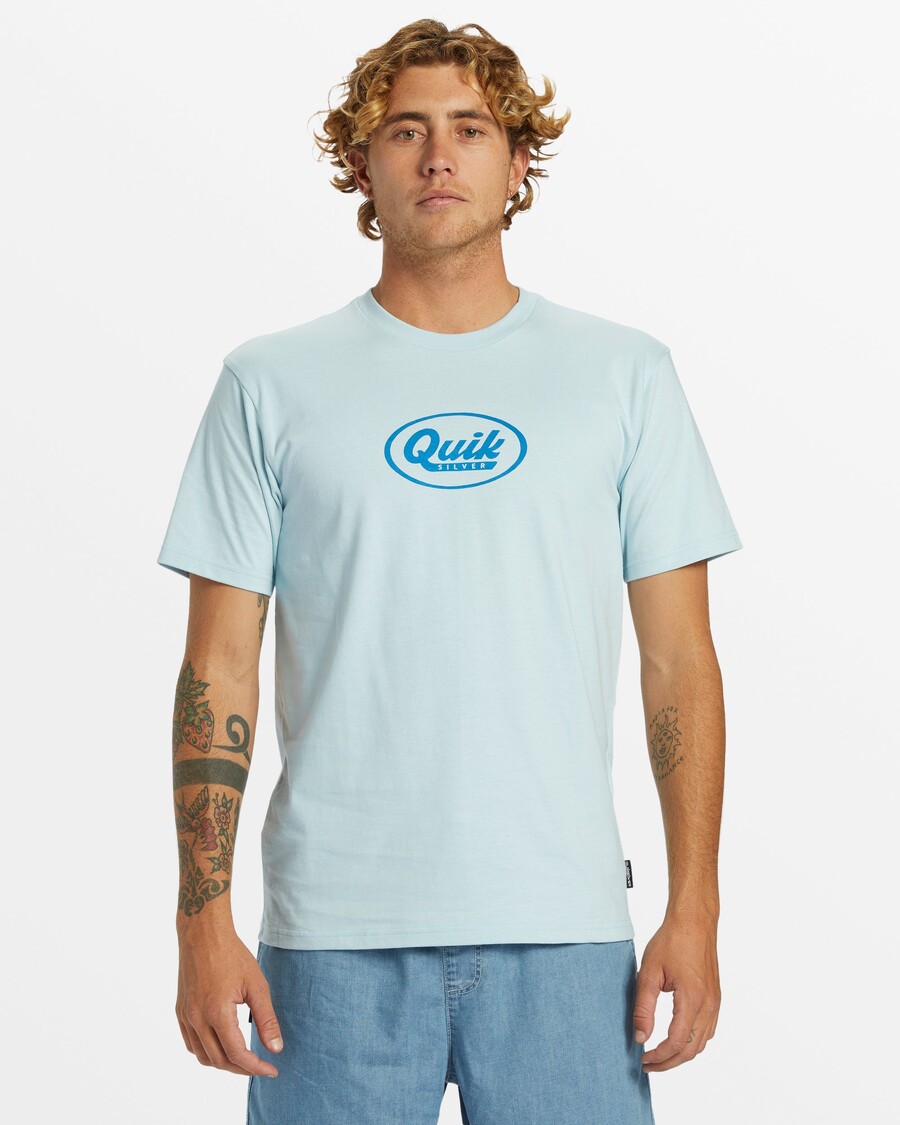 Quicksilver Speed Script T-shirt - χειμερινός ουρανός