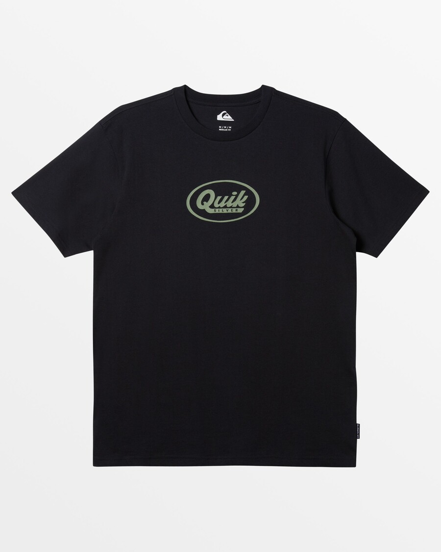 Quik Silver Speedy Script T-Shirt - Black