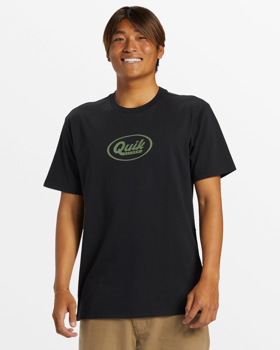 Quicksilver Speed Script T-shirt - μαύρο