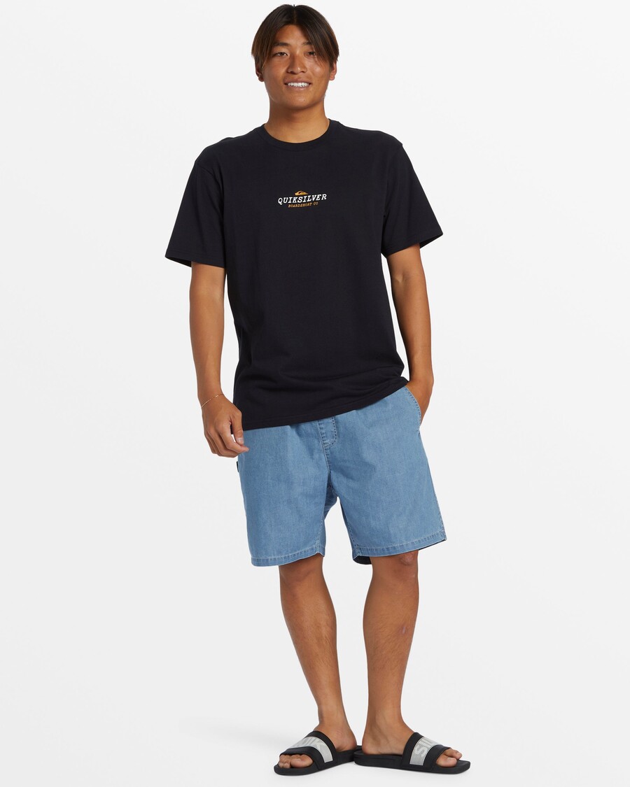 Quik Srebrna Koszulka Z Hibiskusem -