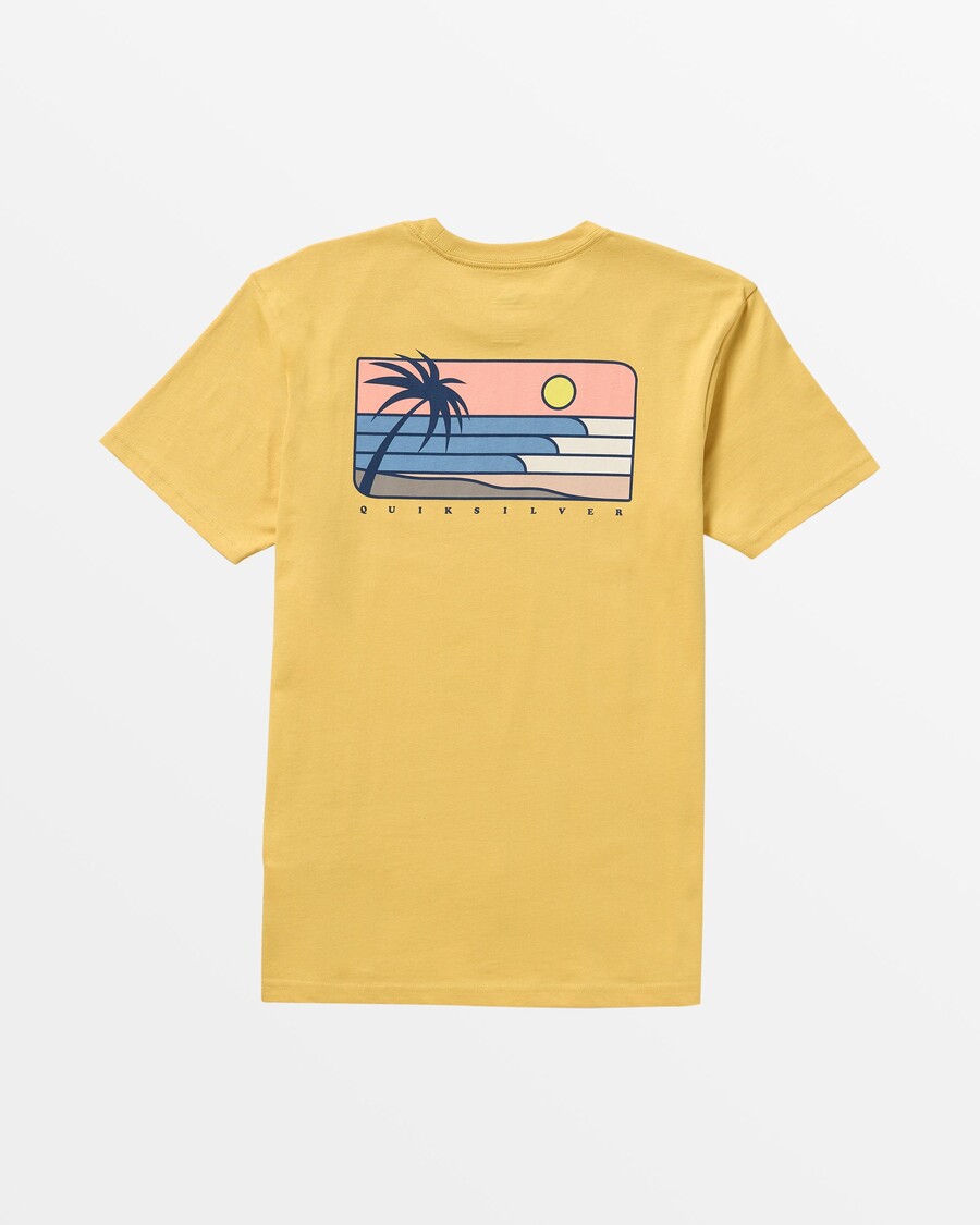 T-shirt με ασημένια γραμμή Quik - ώχρα