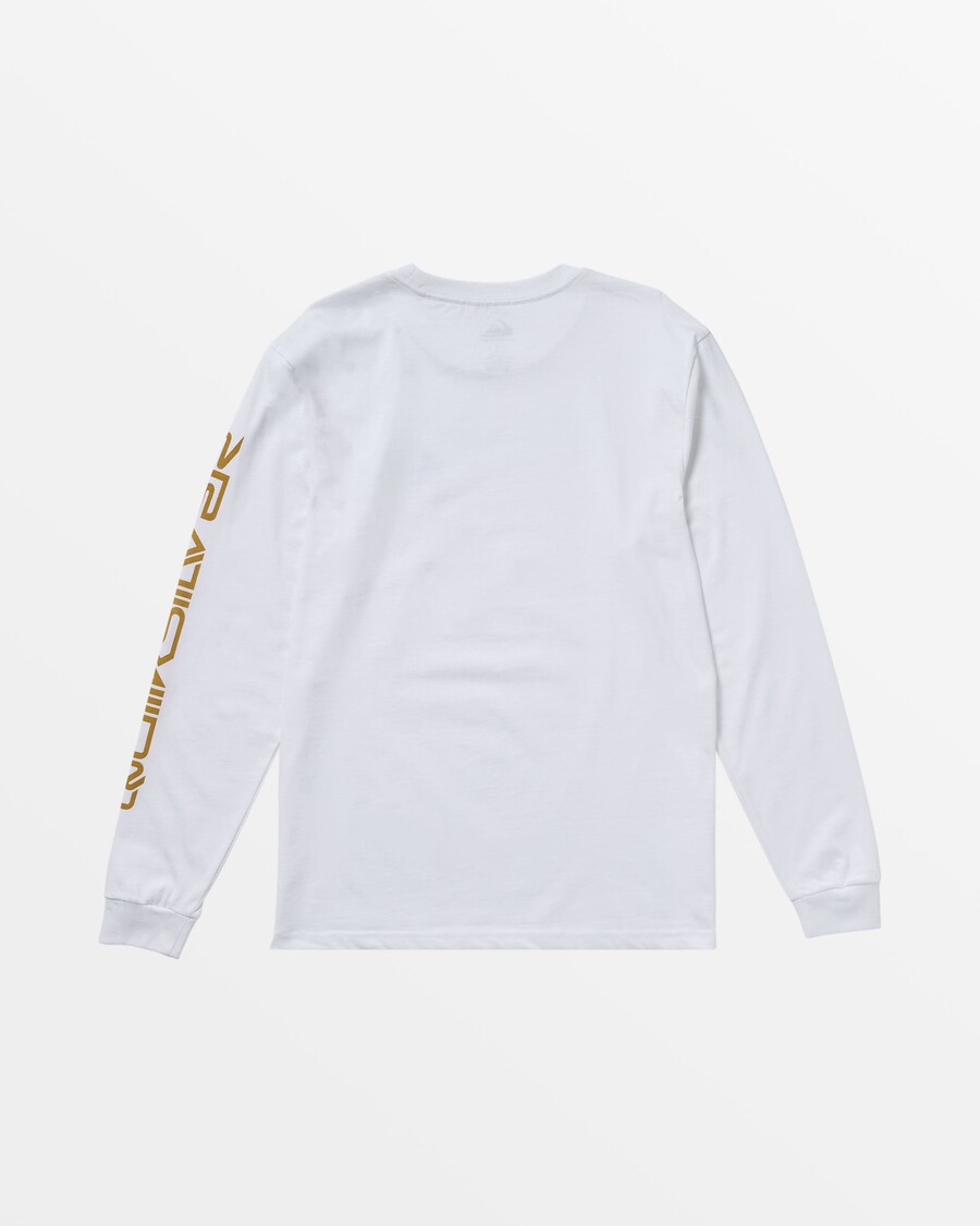 Quik Silver Comp Logo Long Sleeve T-Shirt - White