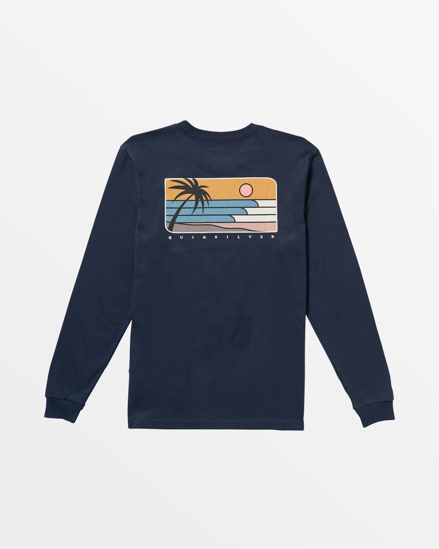 Quik Silver Line Up Long Sleeve T-Shirt - Dark Navy