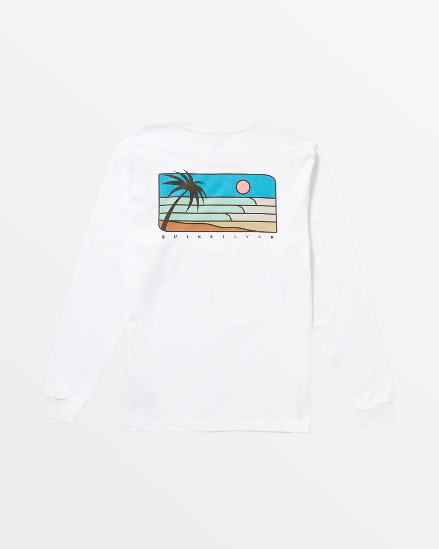 Quik Silver Line Up Long Sleeve T-Shirt - White
