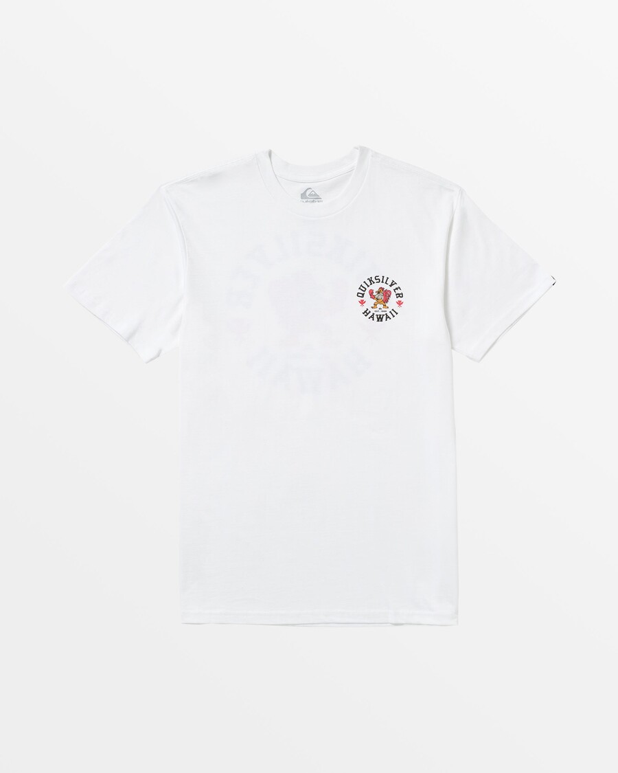 Quiksilver Tričko Hawaii Kohút - Biele