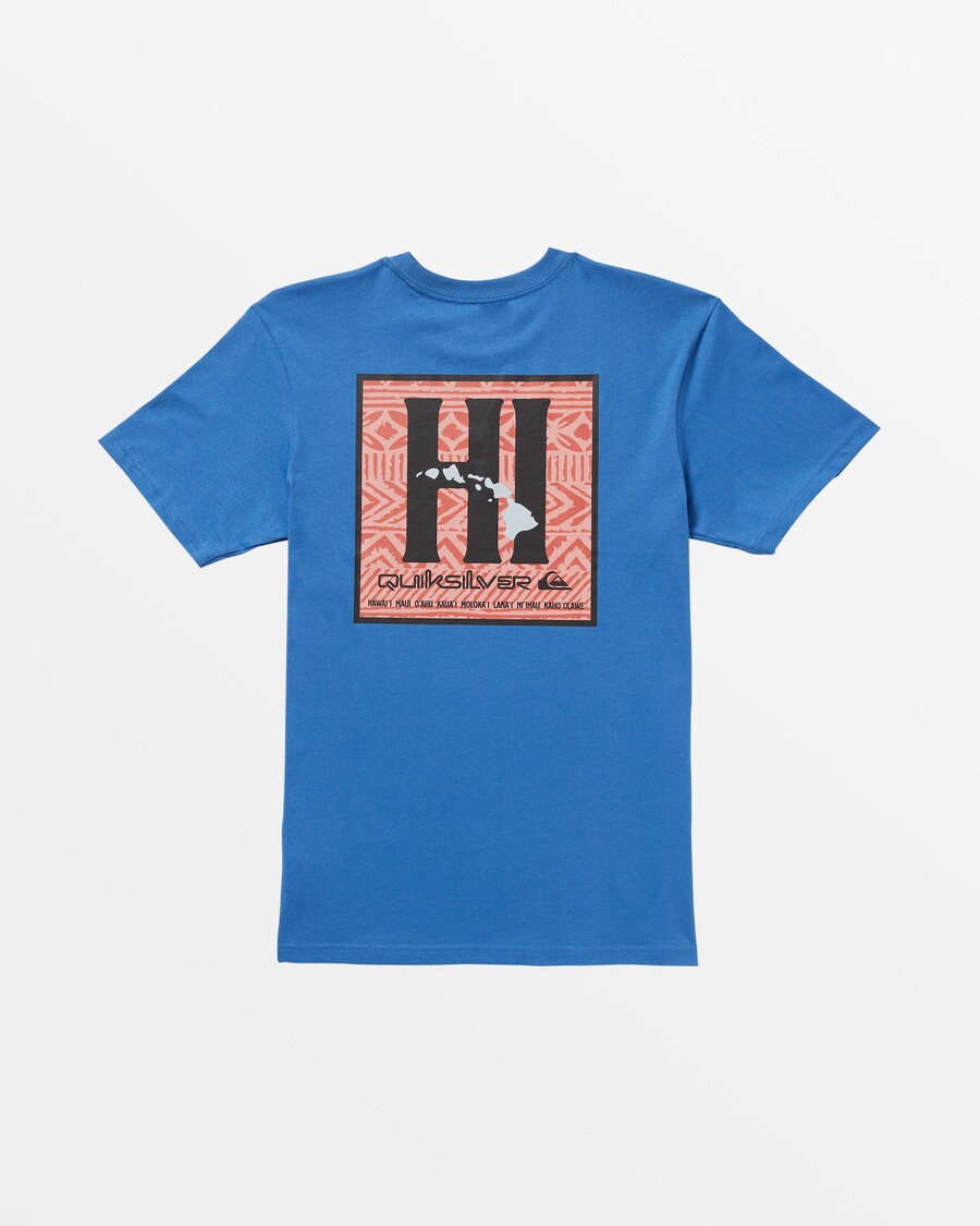 T-shirt Quiksilver Hawaii Tapa Box - αστέρι ζαφείρι