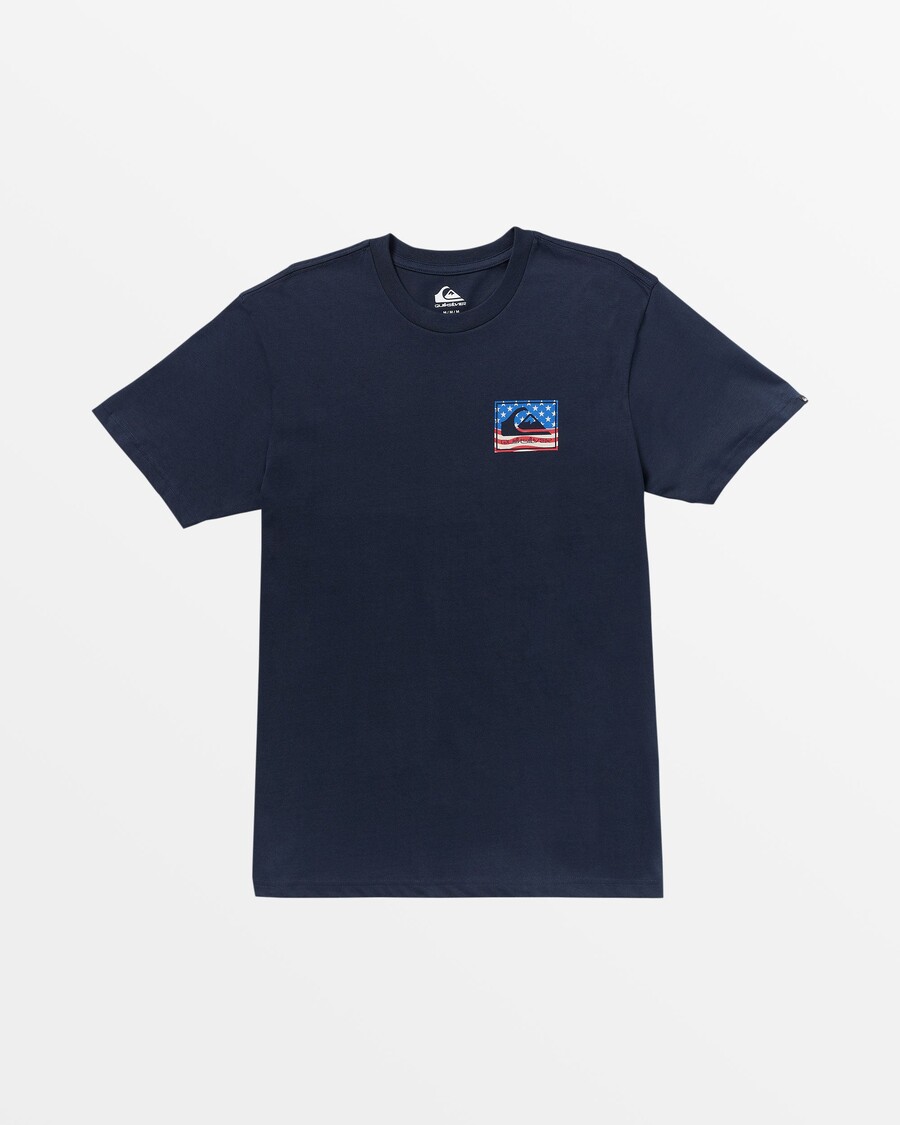 Quik Strieborné Tričko S Hviezdami A Pruhmi - Tmavo Námornícka