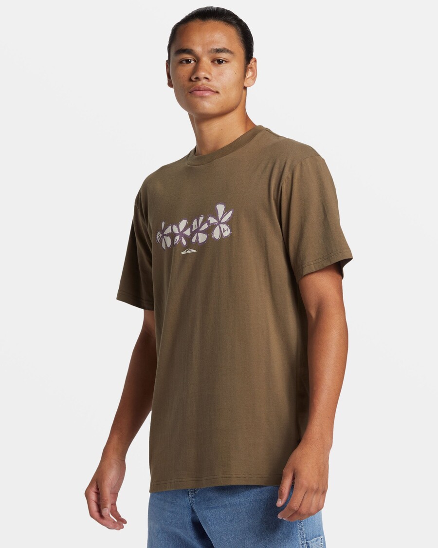 Quik Silver Four Flowers T-Shirt - Canteen