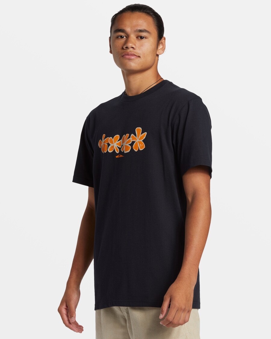 Quik Silver Four Flowers T-Shirt - Black