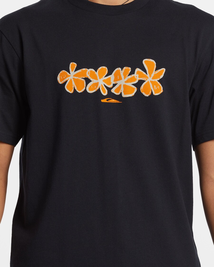 Quik Silver Four Flowers T-Shirt - Black
