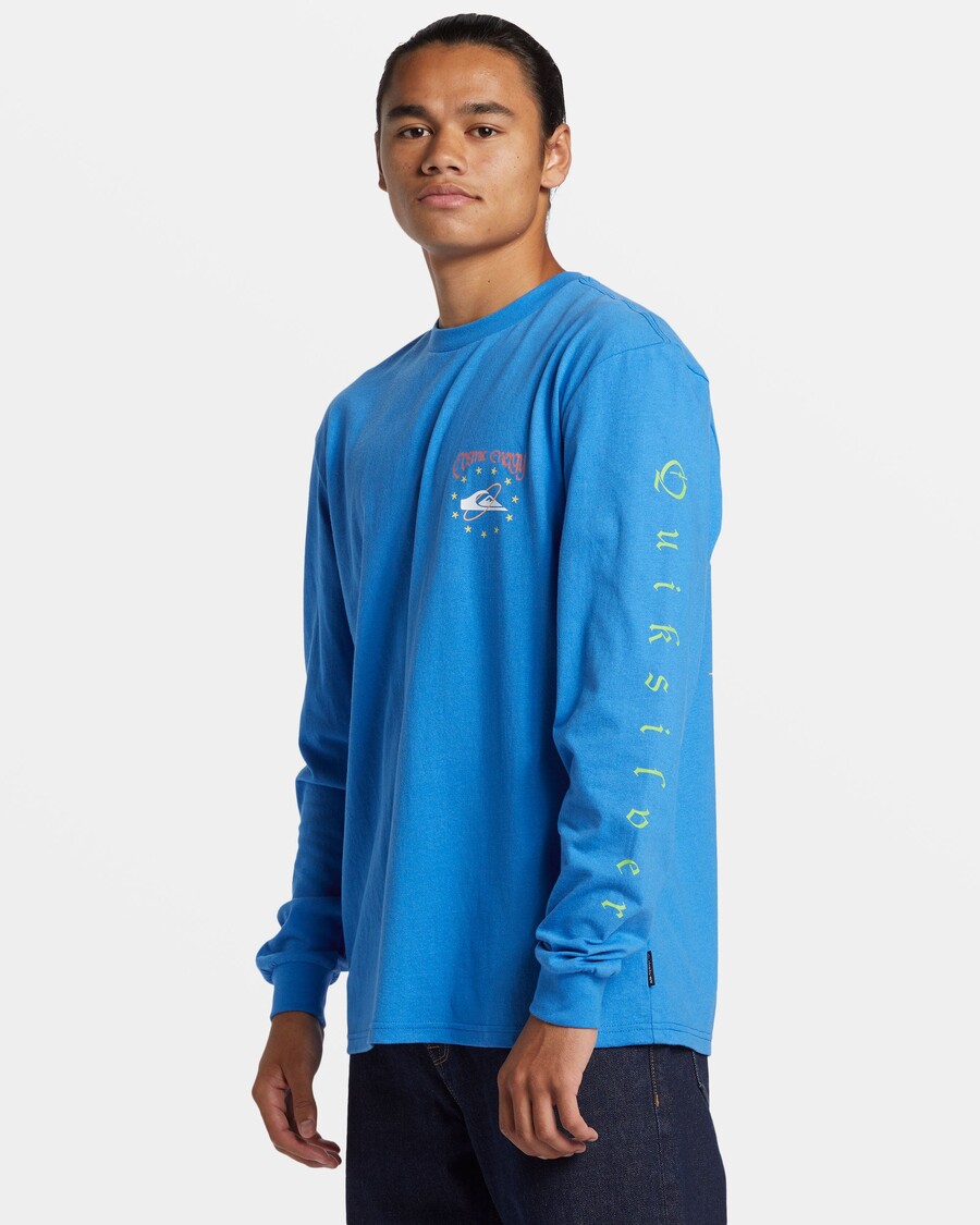 Quik Silver Cosmic Long Sleeve T-Shirt - Nebulas Blue