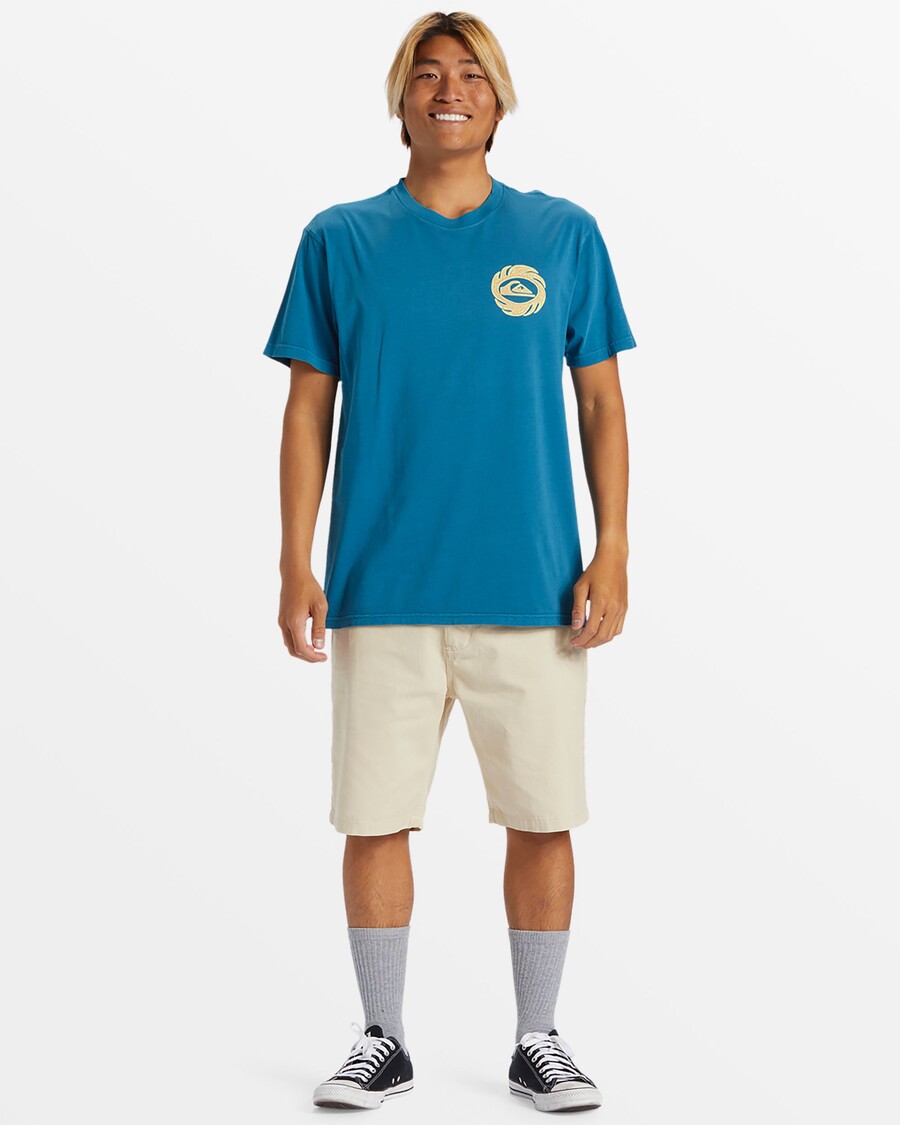 куик сребрна мајица са соларним пламеном - мастило плава