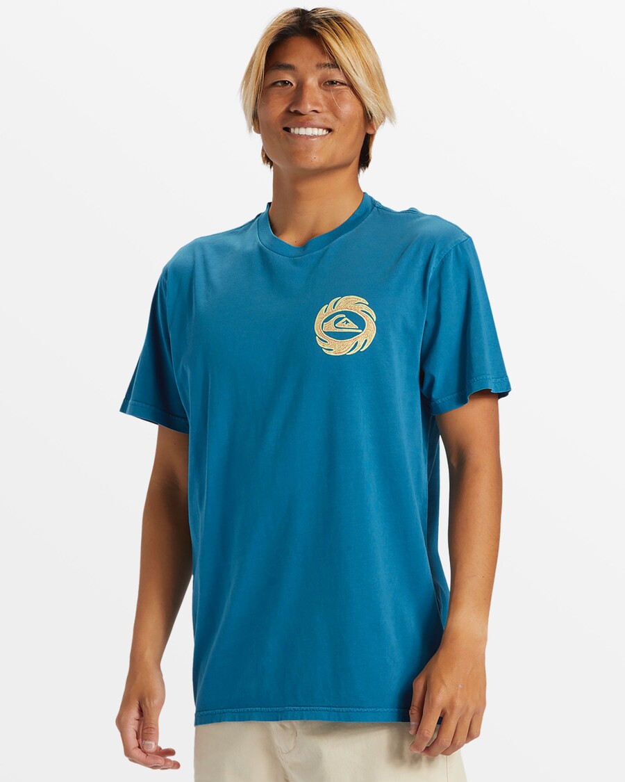 куик сребрна мајица са соларним пламеном - мастило плава