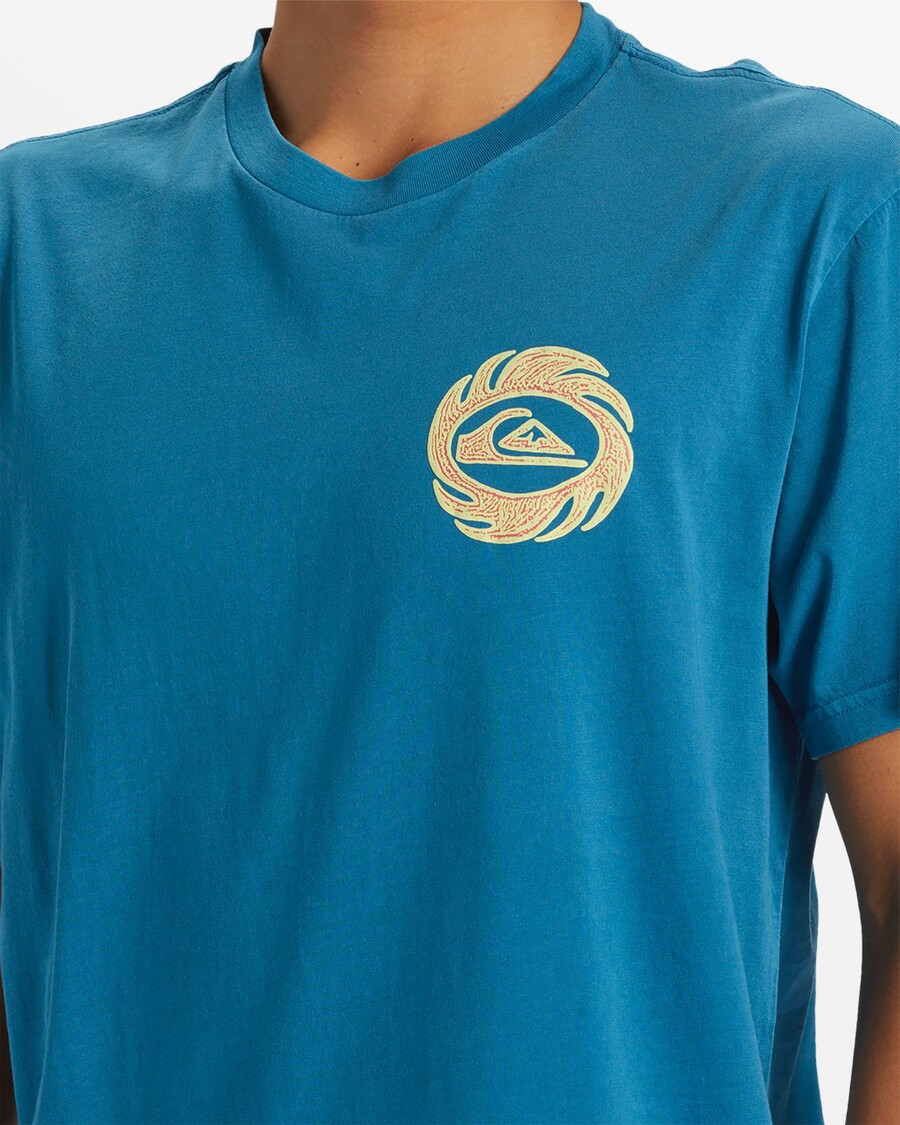 куик сребрна мајица са соларним пламеном - мастило плава