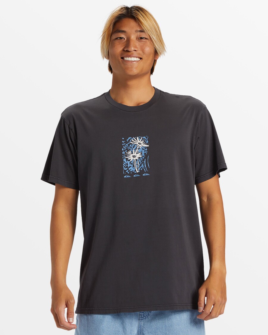 T-shirt Quiksilver Crazy Daisies - άσφαλτος