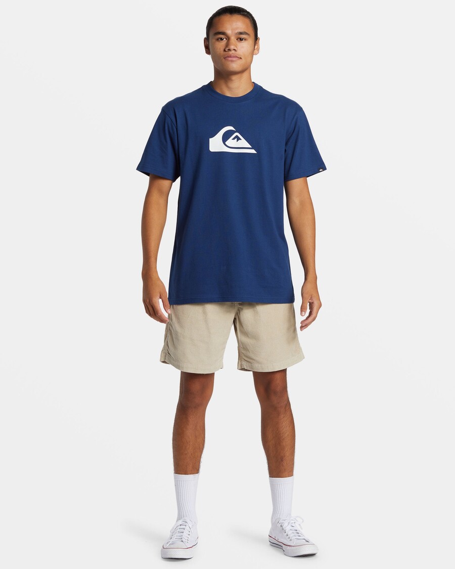 クイックシルバー コンプ ロゴ T シャツ - エステート ブルー