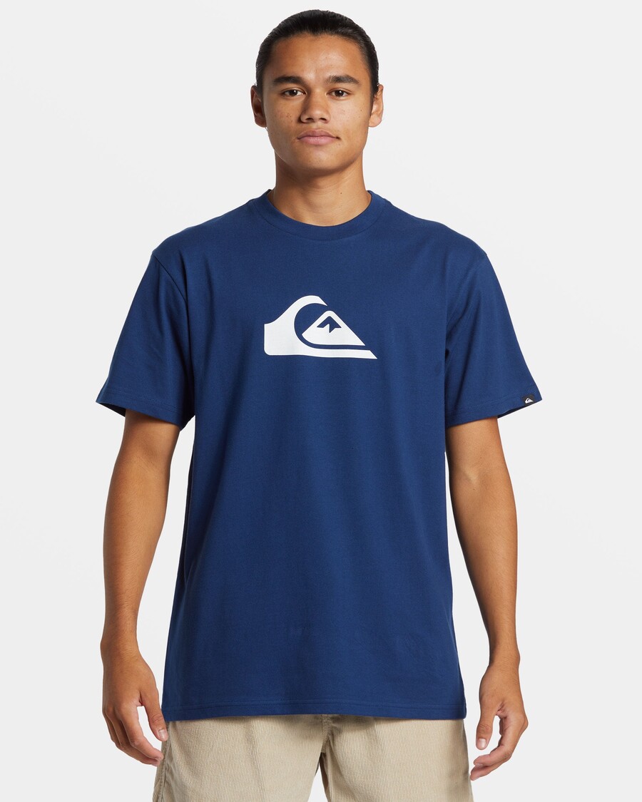 Quiksilver Comp Logotyp T-shirt - Estate Blå
