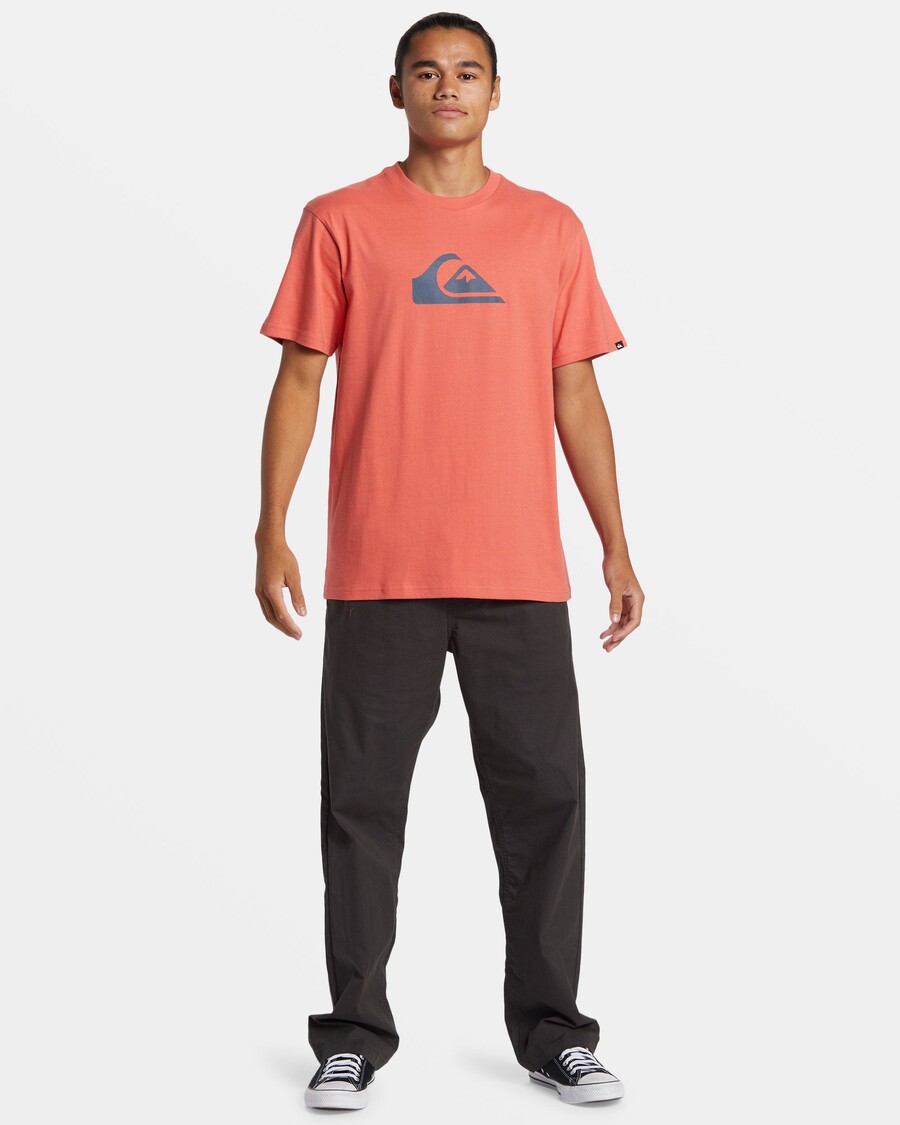 Quik Silver Comp Logo T-Shirt - Spiced Coral