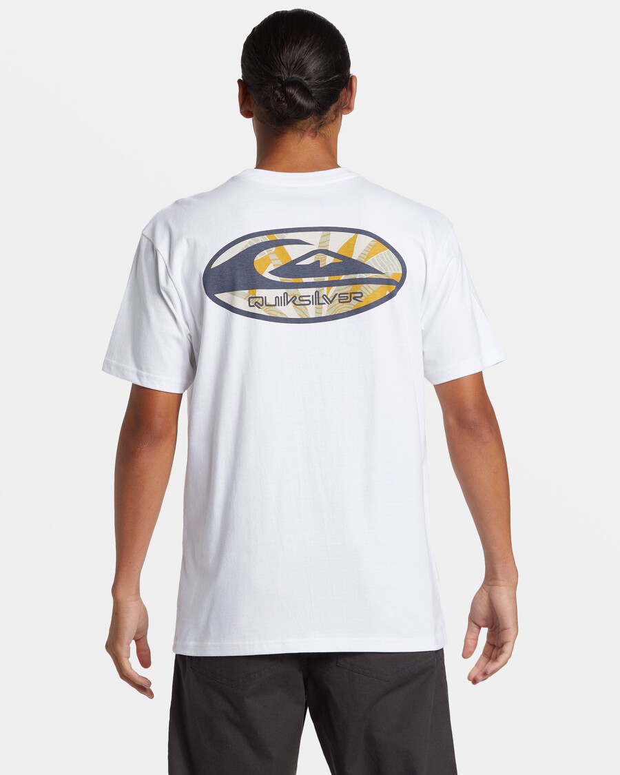 μπλουζάκι Quik ασημί ρετρό σύνδεσμο - λευκό