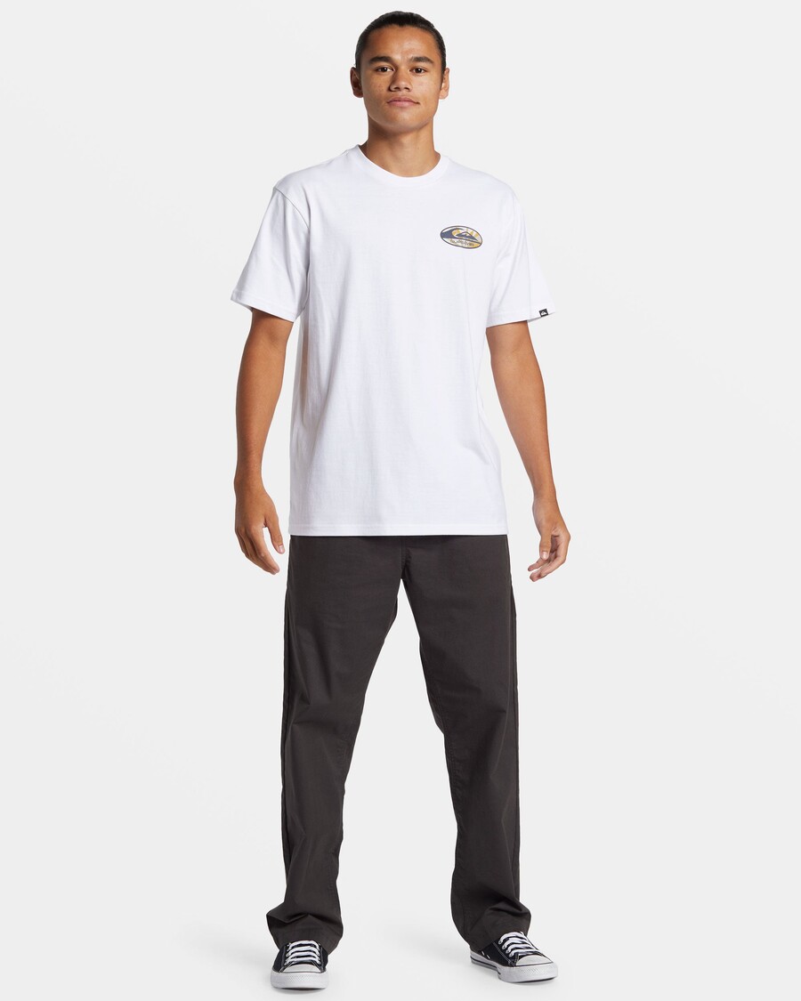 μπλουζάκι Quik ασημί ρετρό σύνδεσμο - λευκό