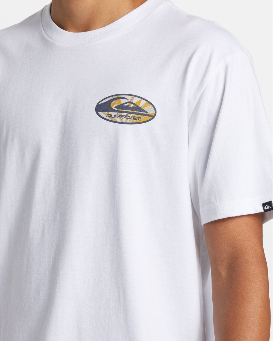 μπλουζάκι Quik ασημί ρετρό σύνδεσμο - λευκό