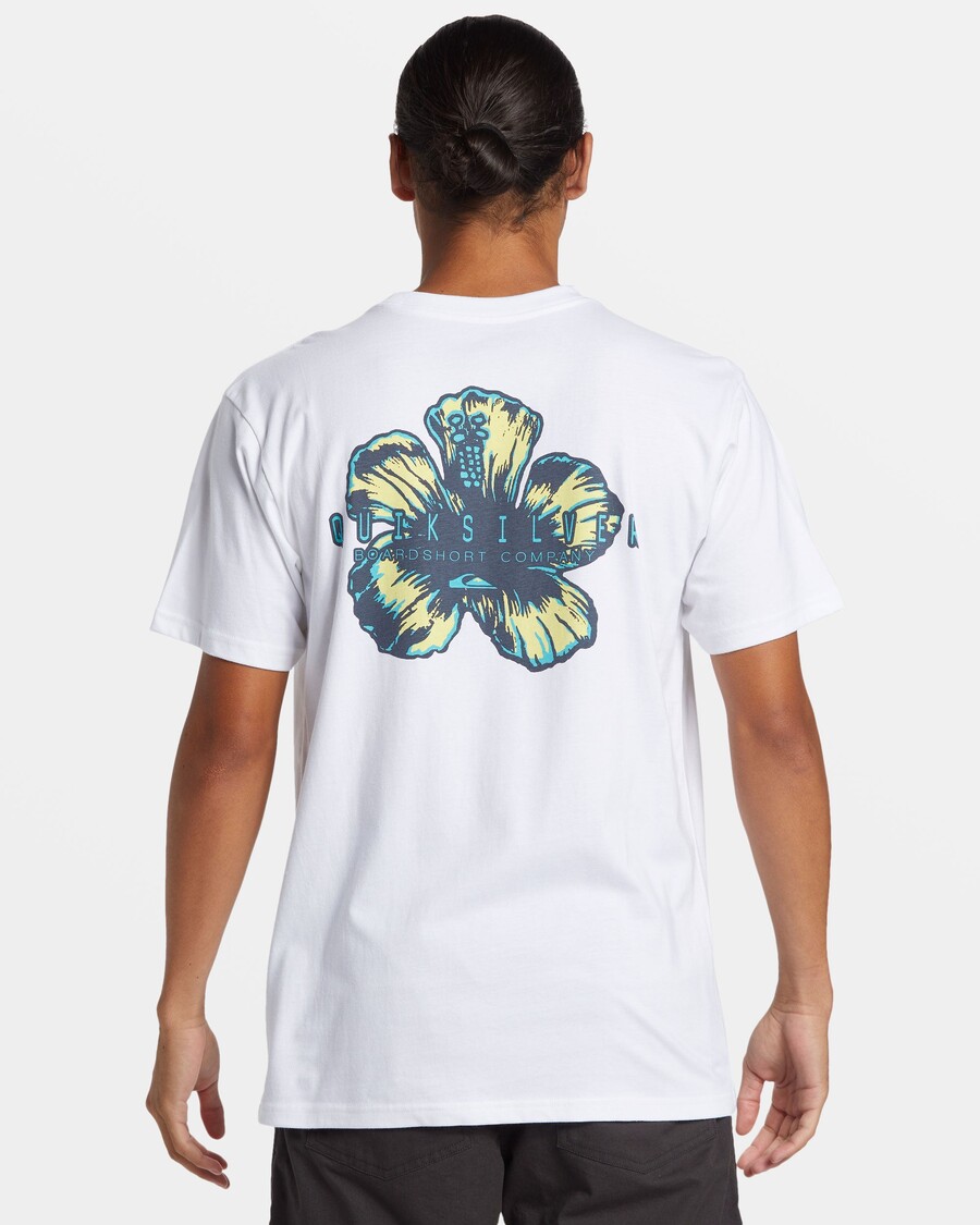 Kaos Quiksilver Hibiscus Pop - Putih